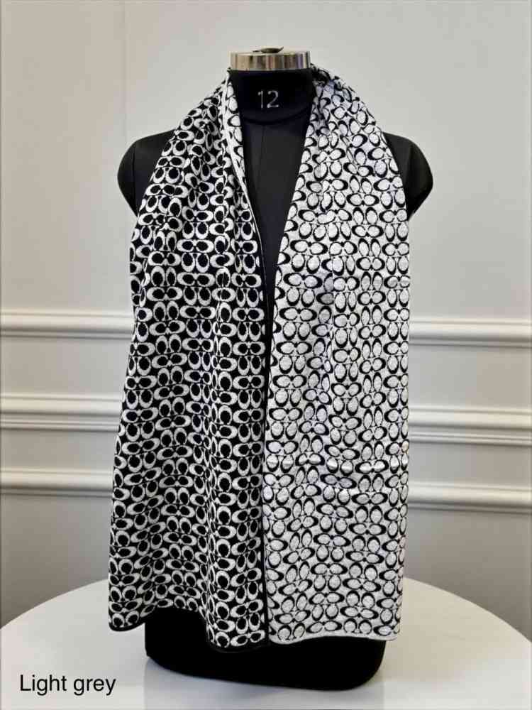 Coach Signature Black Cashmere Muffler-thumb-0