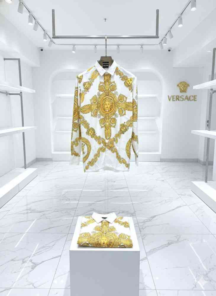 Versace White Premium Quality Cotton Shirt-1