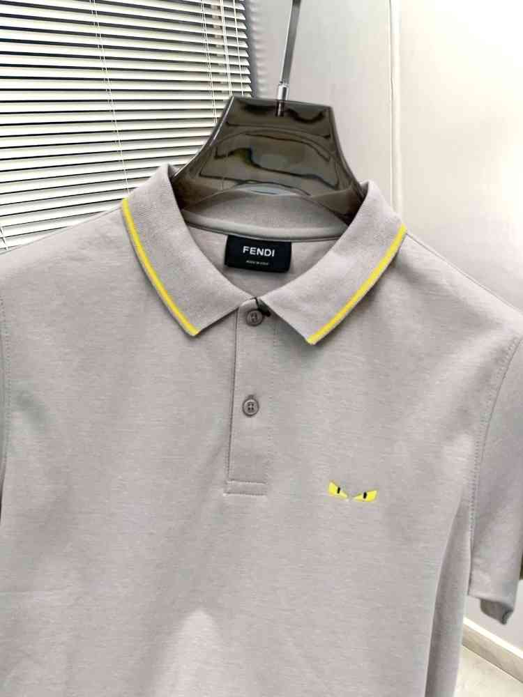 Fendi Grey Premium Quality T-shirt-3