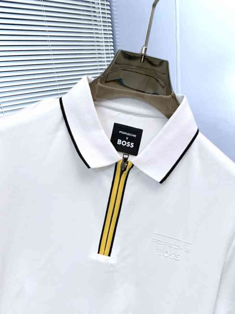 Boss White Premium Quality T-shirt-2