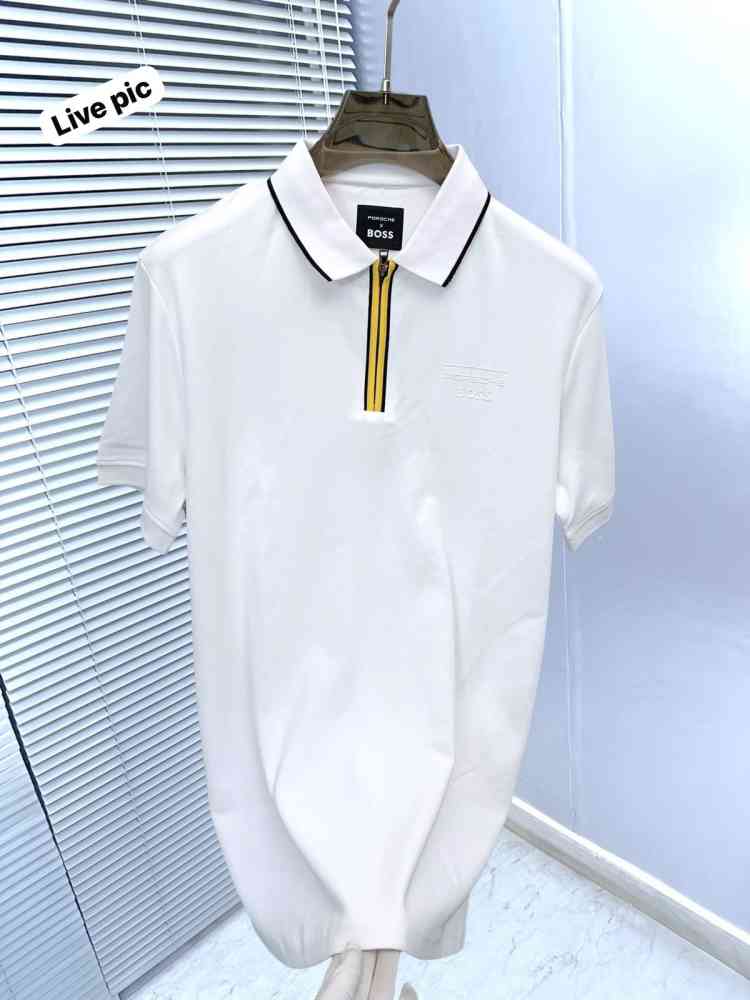 Boss White Premium Quality T-shirt-1