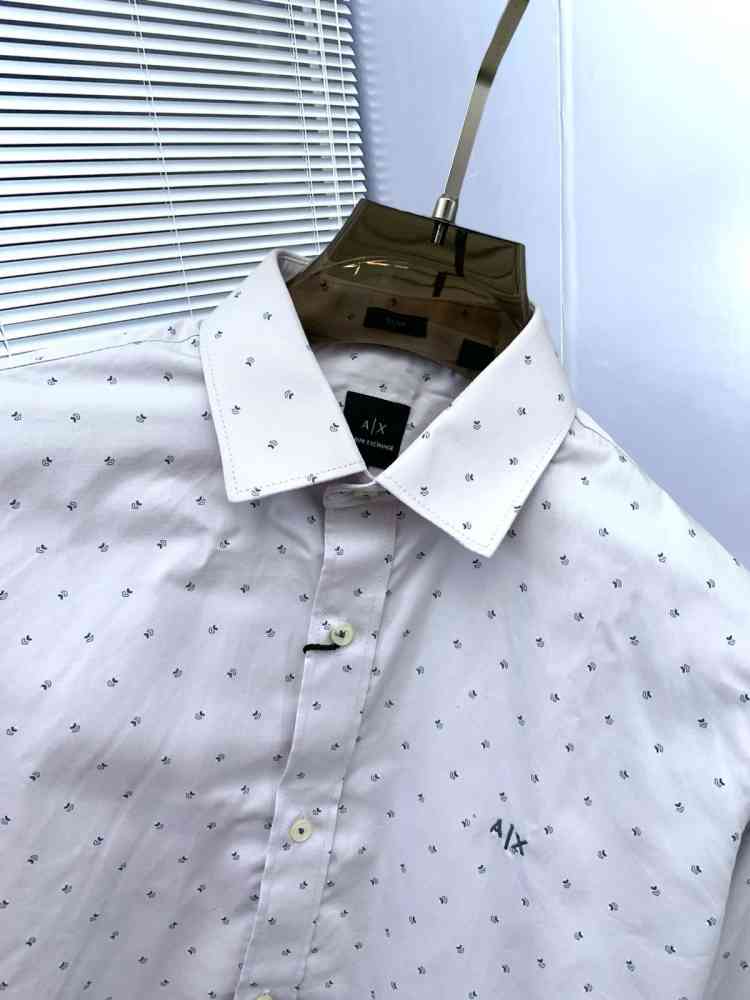 Armani Exchange Sky Blue Premium Qualiy Cotton Shirt-3