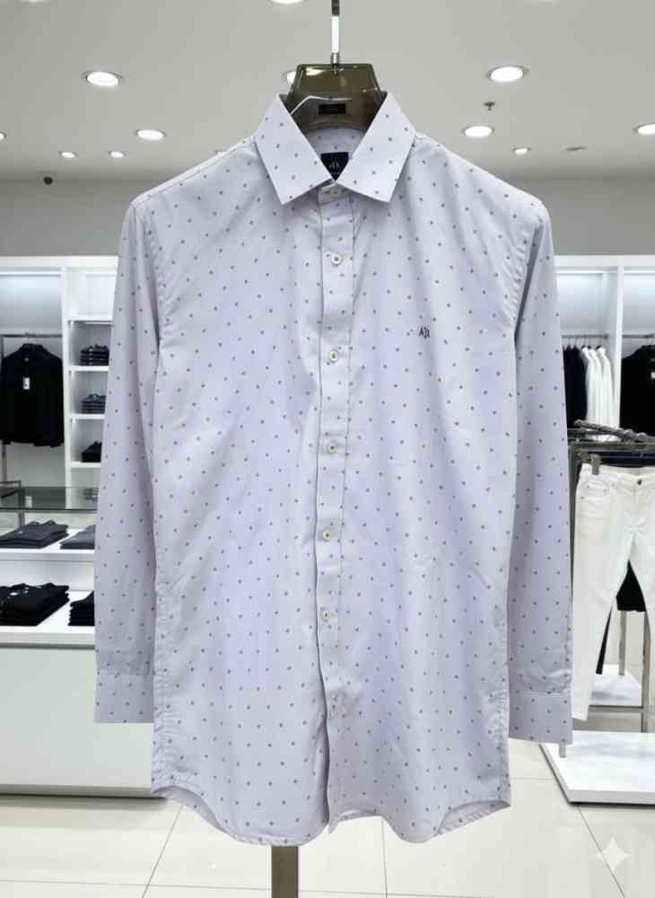 Armani Exchange Sky Blue Premium Qualiy Cotton Shirt-2