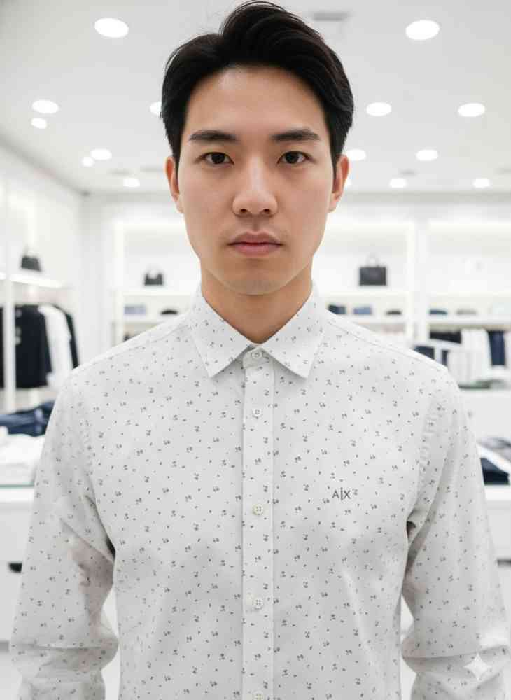Armani Exchange White Premium Qualiy Cotton Shirt-1