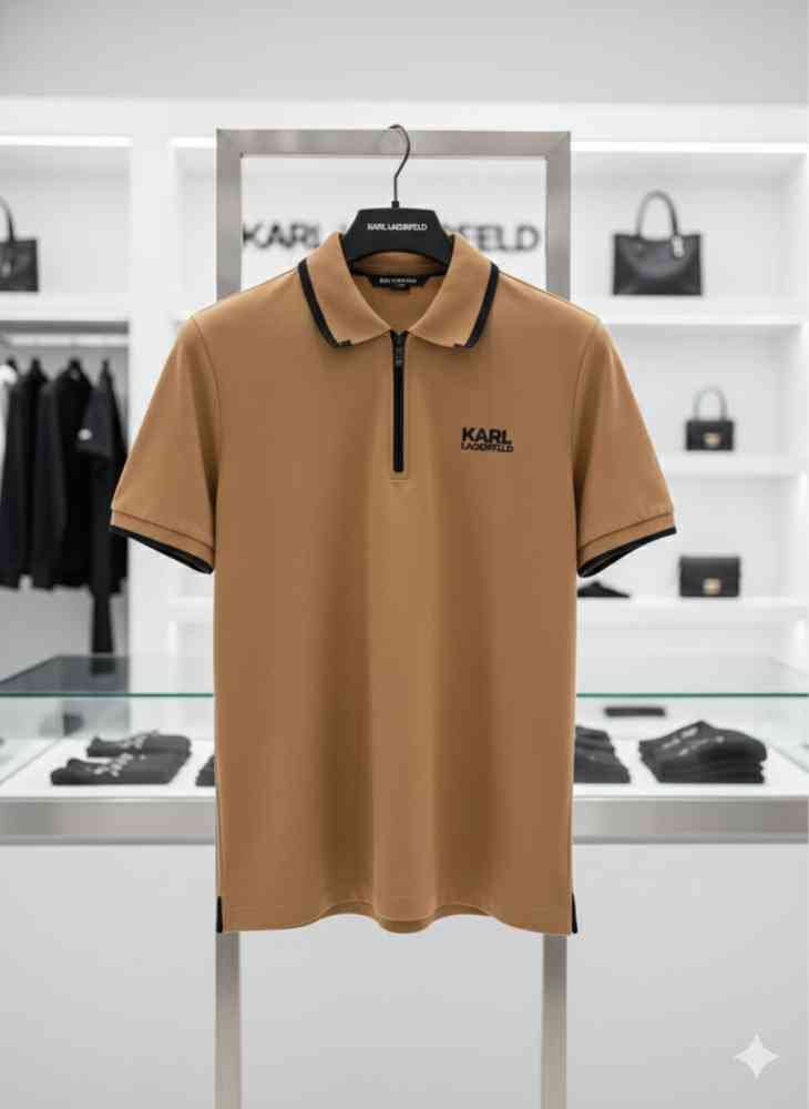 Karl Lagerfeld Brown Premium Quality T-shirt-thumb-2