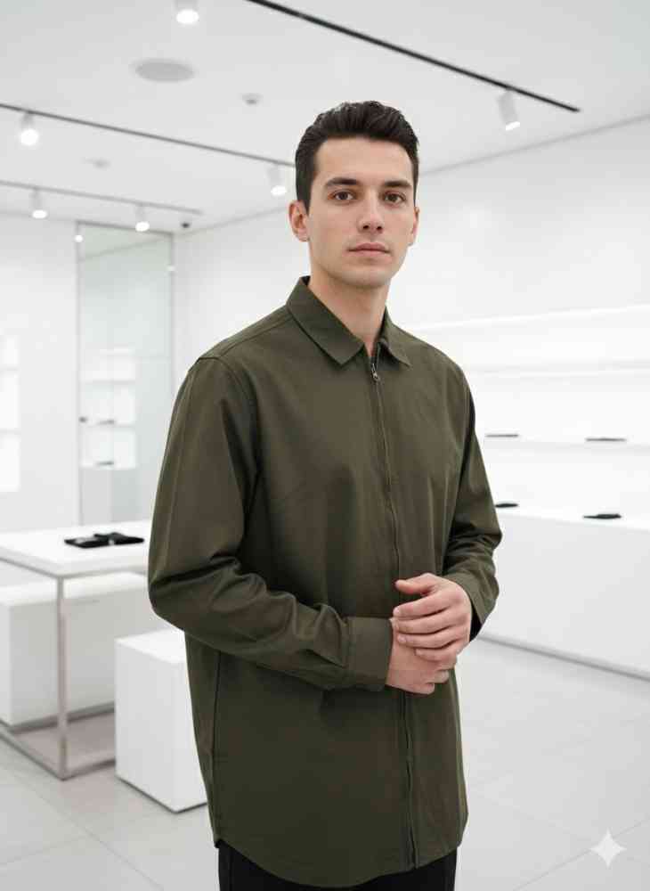 Olive Green Essentials Green Premium Quality Shirt