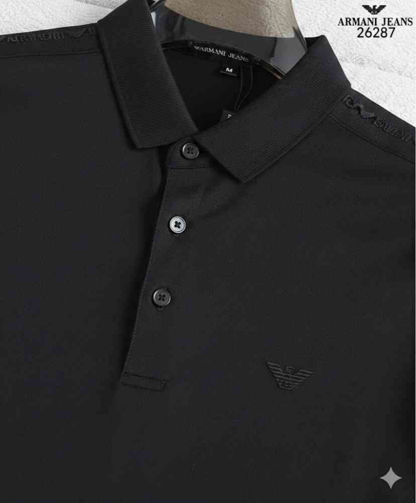 Emporio Armani Black Cotton T-Shirt-1