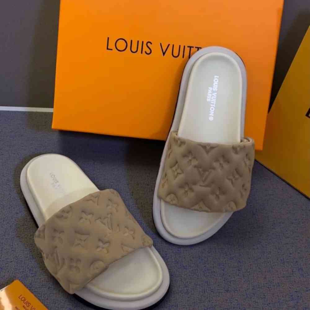 Louis Vuitton Pool Pillow Mule Brown Flat-thumb-0