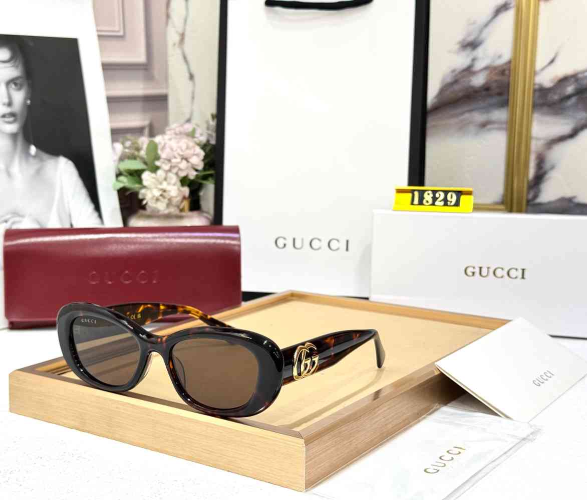 Brown Gucci Black Premium Women's Sunglasses