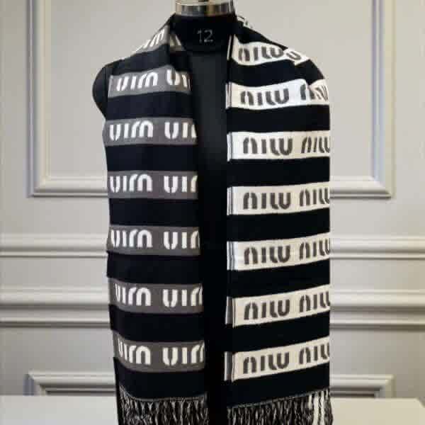 Miu Miu Black Cashmere Premium Quality Stole-thumb-0