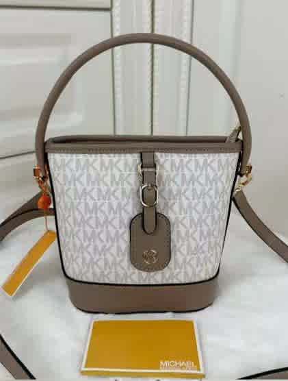 Beige Michael Kors Black Medium Bucket Bag