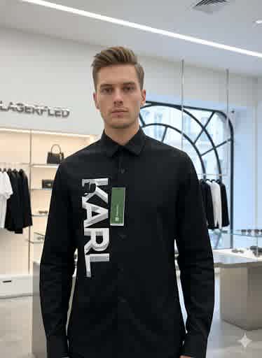 Karl Lagerfeld Black Premium Quality Shirt-1