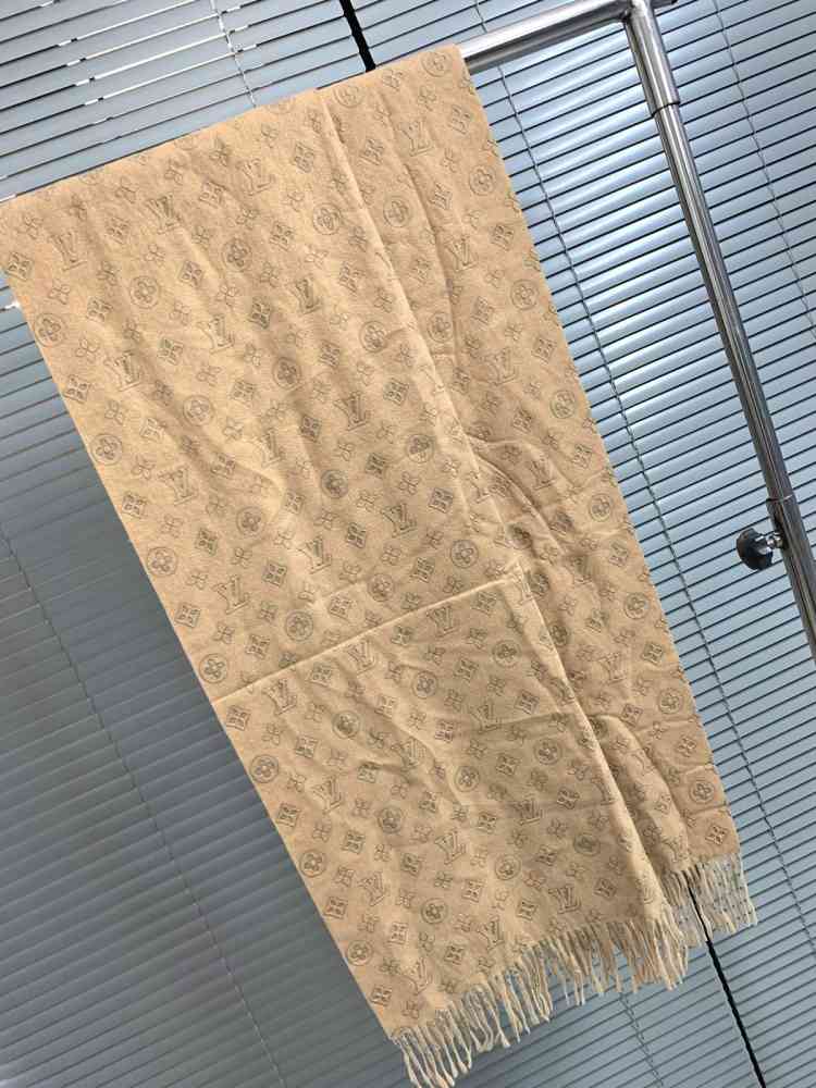 Louis Vuitton Brown Cashmere Reversible Muffler-3