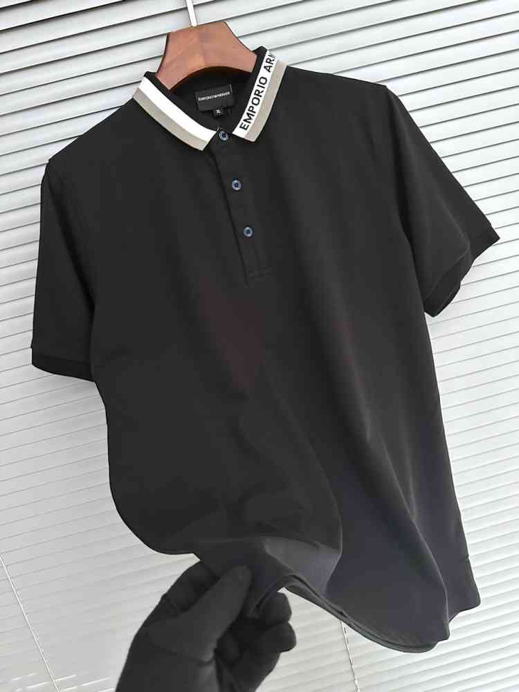 Black Emporio Armani Green Premium Quality Polo T-shirt