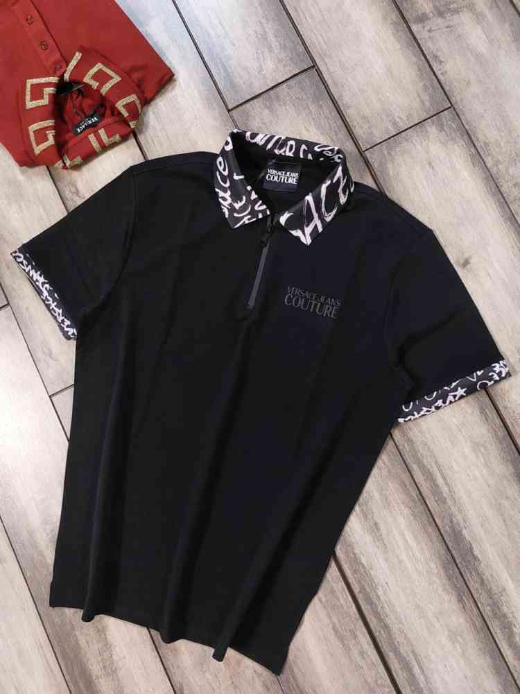 Versace Black Premium Quality Polo T-shirt-thumb-2