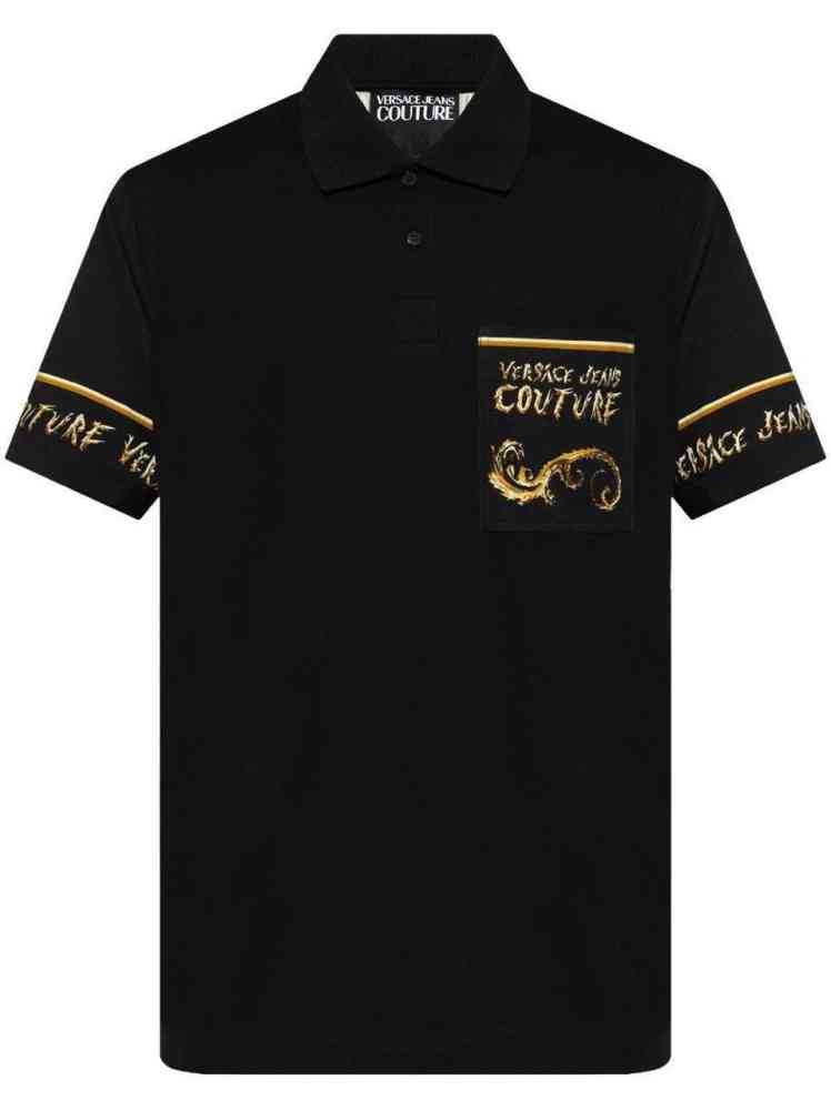 Black Versace White Premium Quality Polo T-shirt
