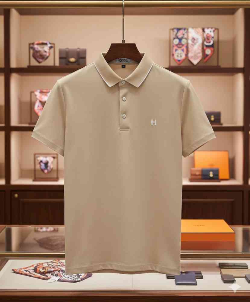 Hermes Beige Premium Quality T-shirt-thumb-1