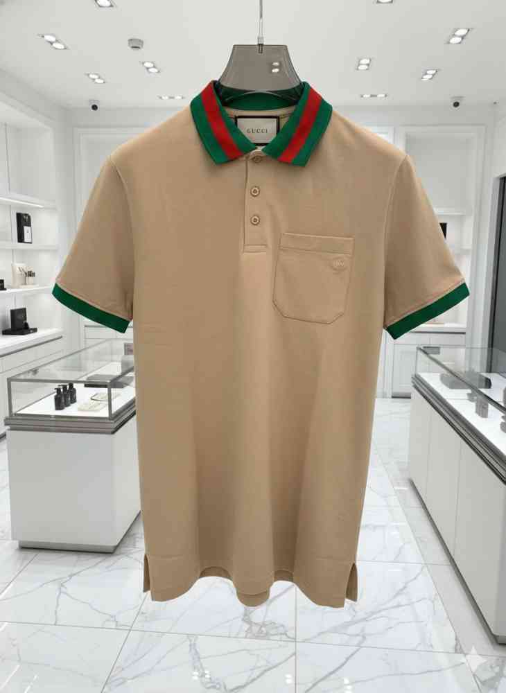Gucci Cream Premium Quality Polo T-shirt-2