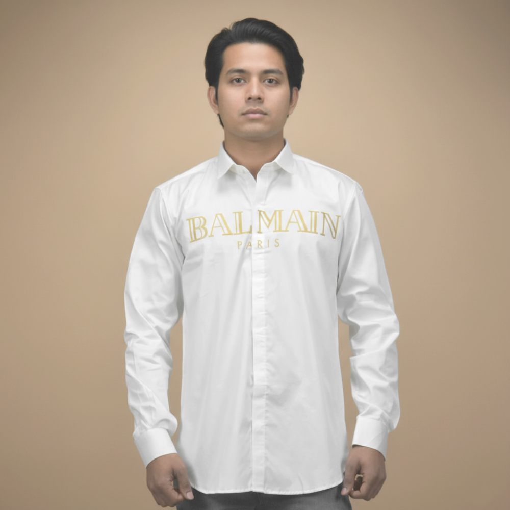 Balmain White Premium Quality Shirt-1