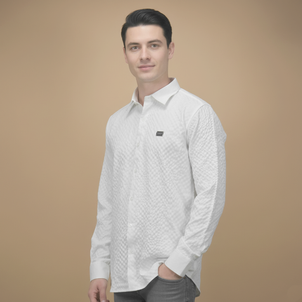 White Balmain Paris Black Premium Luxury Cotton Shirt