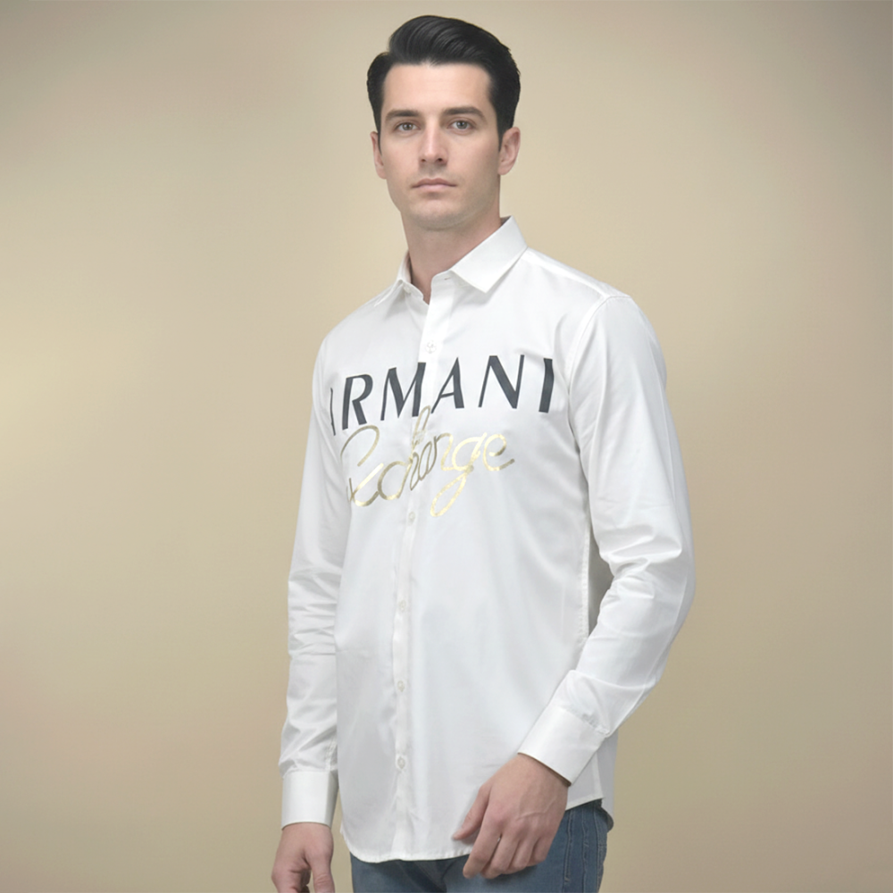 White Armani Exchange Black Premium Quality Shirt