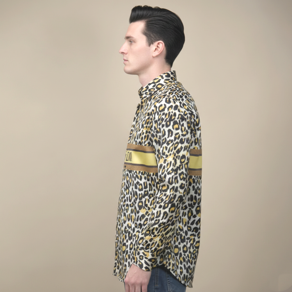 Dior Cheetah Printed Premium Quality Shirt-2