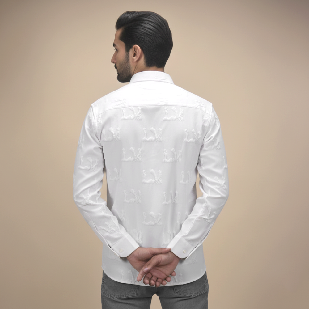 Louis Vuitton White Premium Quality Shirt-3