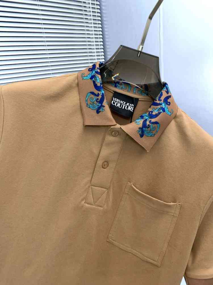 Versace Brown Premium Quality Polo T-shirt-3