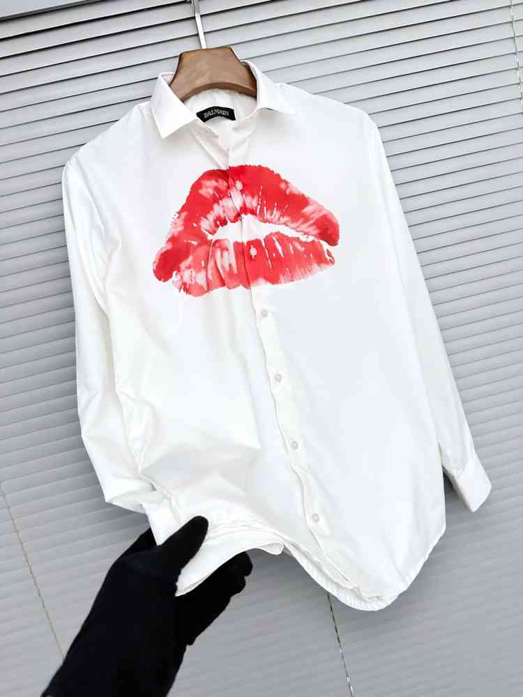 Balmain Embroidered White Premium Cotton Shirt-1