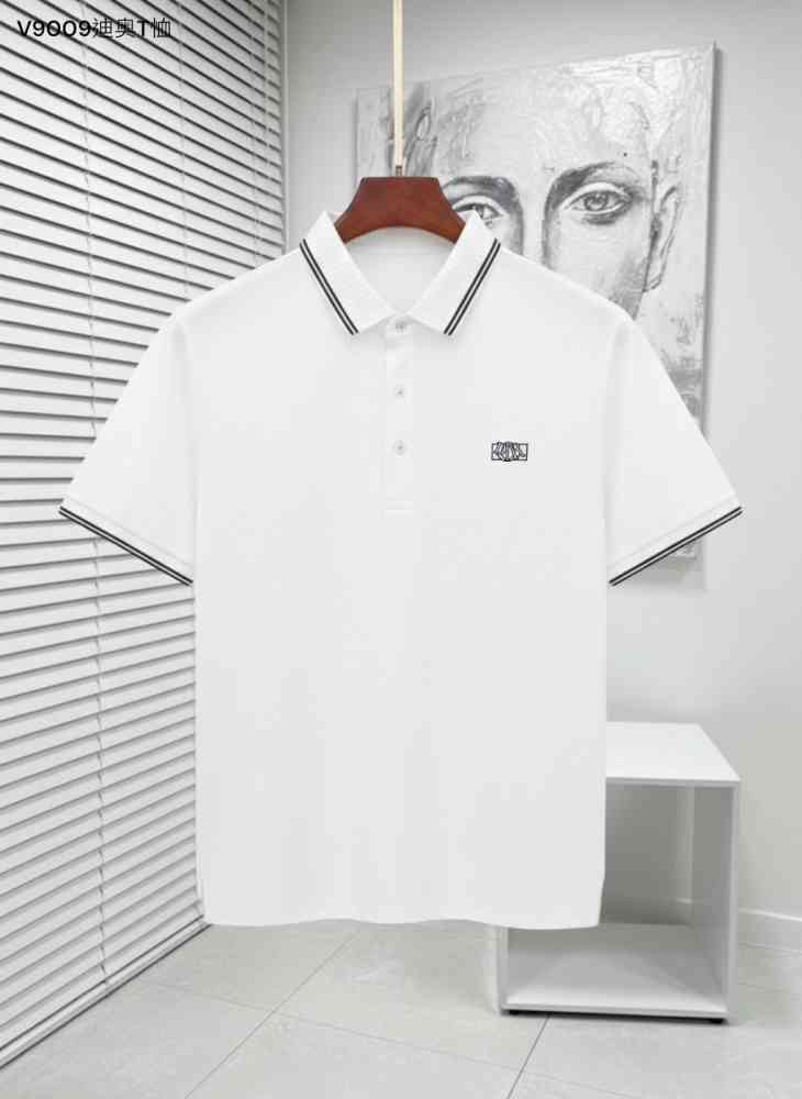 White Dior Black Premium Quality Polo T-Shirt