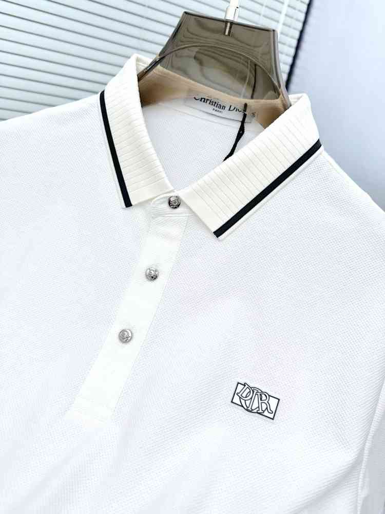 Dior White Premium Quality Polo T-Shirt-thumb-1