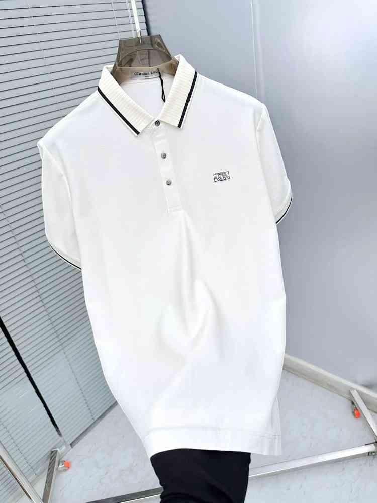 Dior White Premium Quality Polo T-Shirt-thumb-2