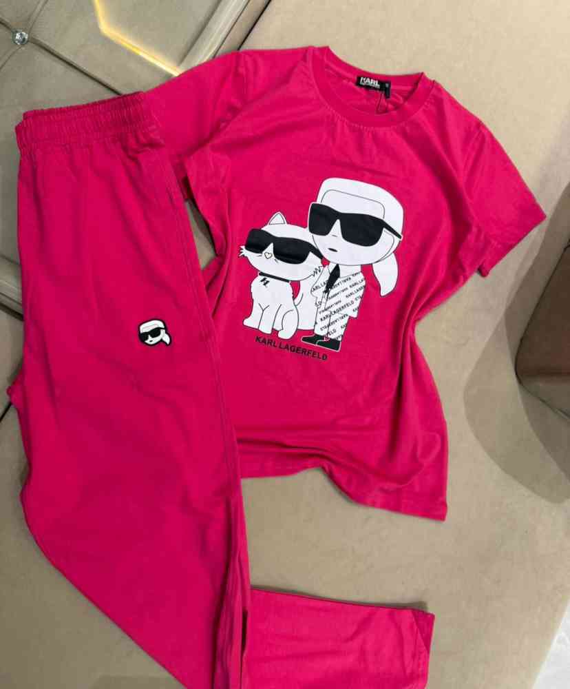 Pink Armani Exchange Black Premium Quality Co-ord Set