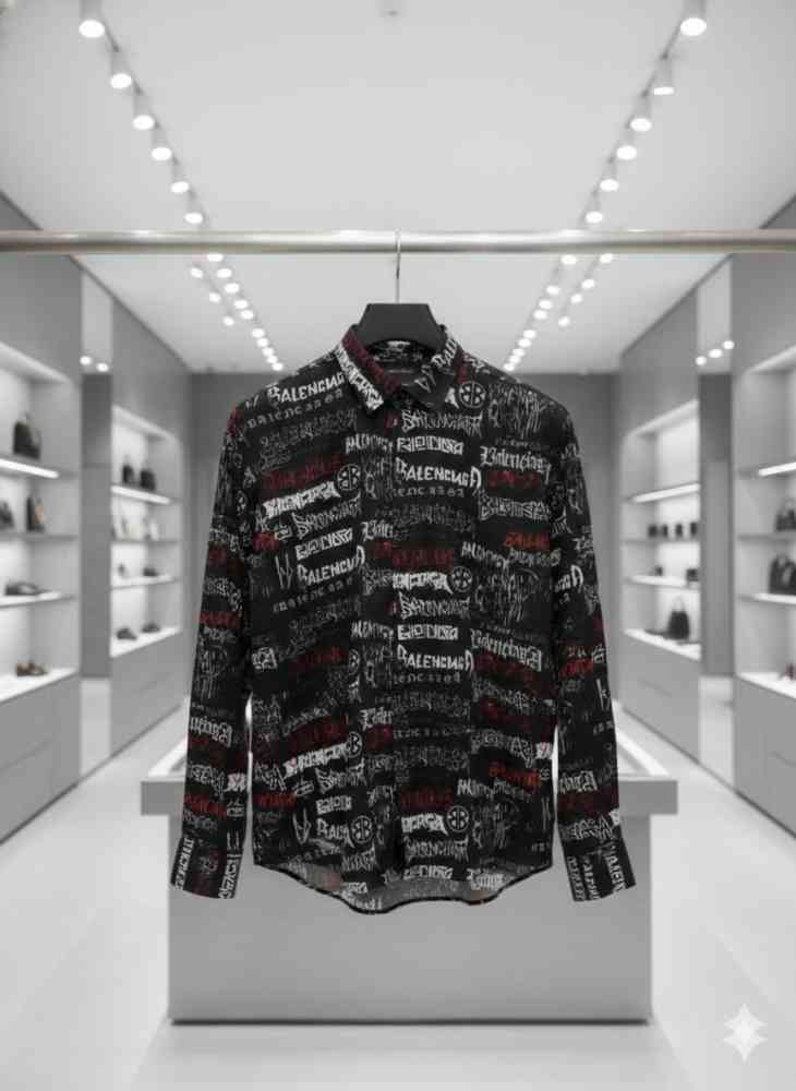 Balenciaga Black Premium Quality Designer Shirt-1