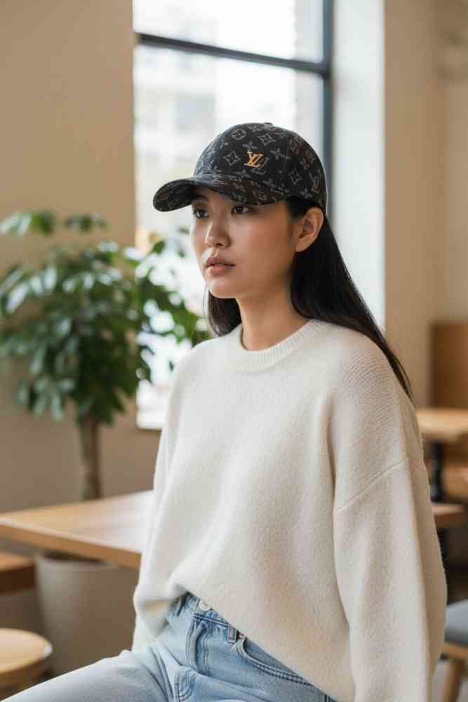 Louis Vuitton Black Premium Quality Cap-thumb-0