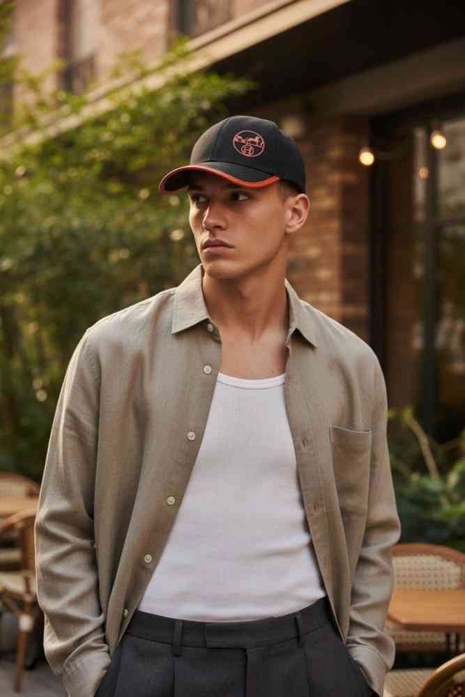 Hermes Black Premium Quality Caps-thumb-1