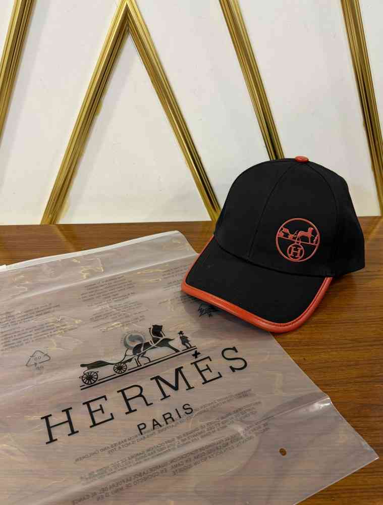 Black Hermes White Premium Quality Caps