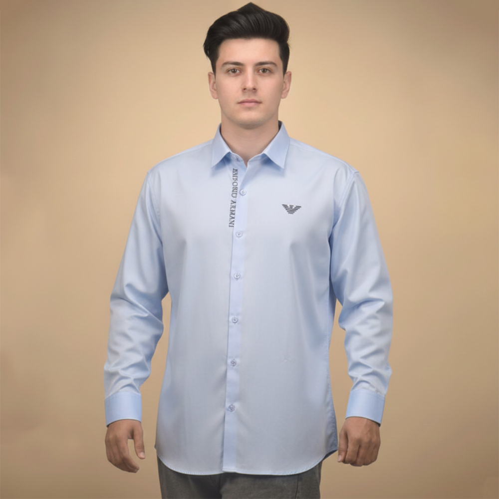 Sky Blue Emporio Armani Black Premium Quality Shirt