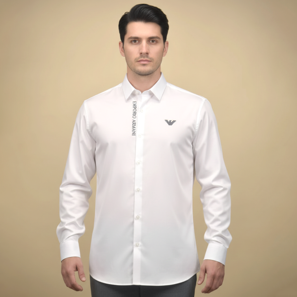 White Emporio Armani Black Premium Quality Shirt
