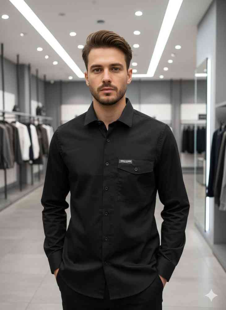 Black Armani Exchange Purple Pemium Quality Cotton Shirt