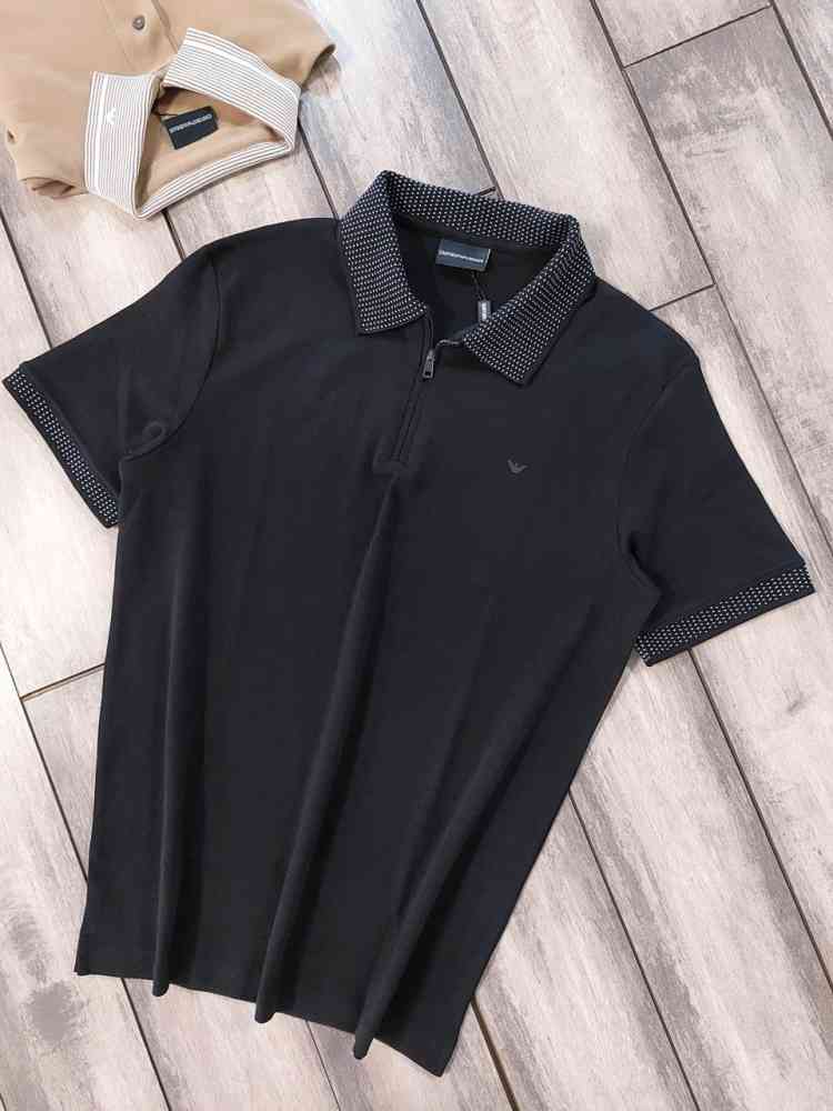 Black Emporio Armani Blue Premium Quality Polo T-shirt