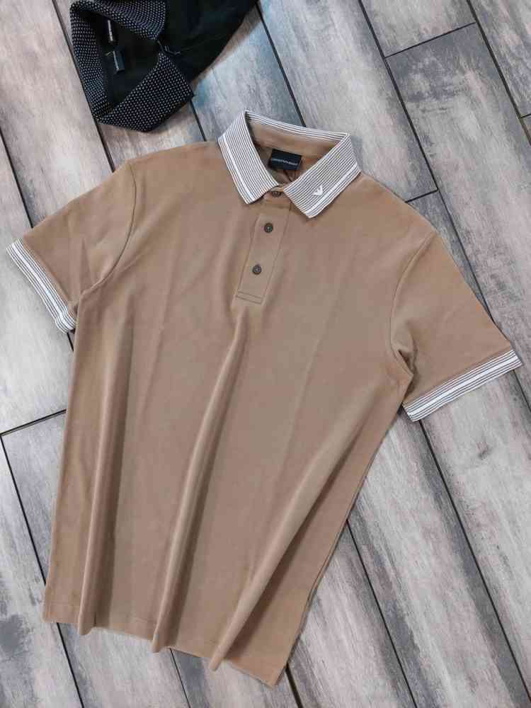 Brown Emporio Armani Blue Premium Quality Polo T-shirt