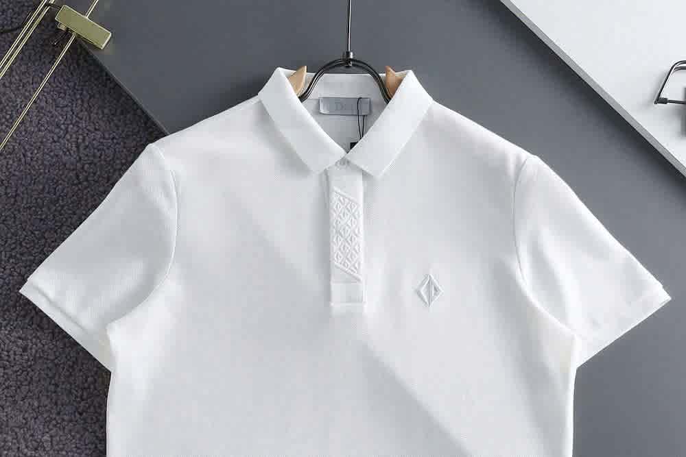 Dior White Premium Quality Polo T-Shirt-2