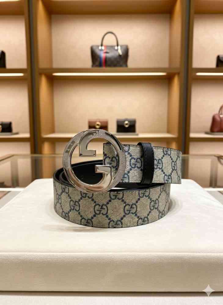 Gucci Grey Premium Quality Belt-thumb-0