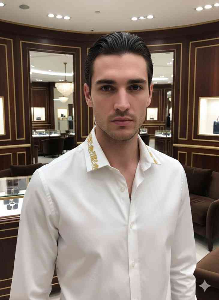 Versace White Premium Quality Cotton Shirt-1