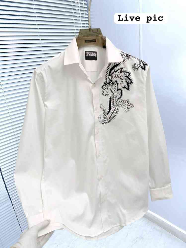 Versace White Premium Quality Cotton Shirt-3