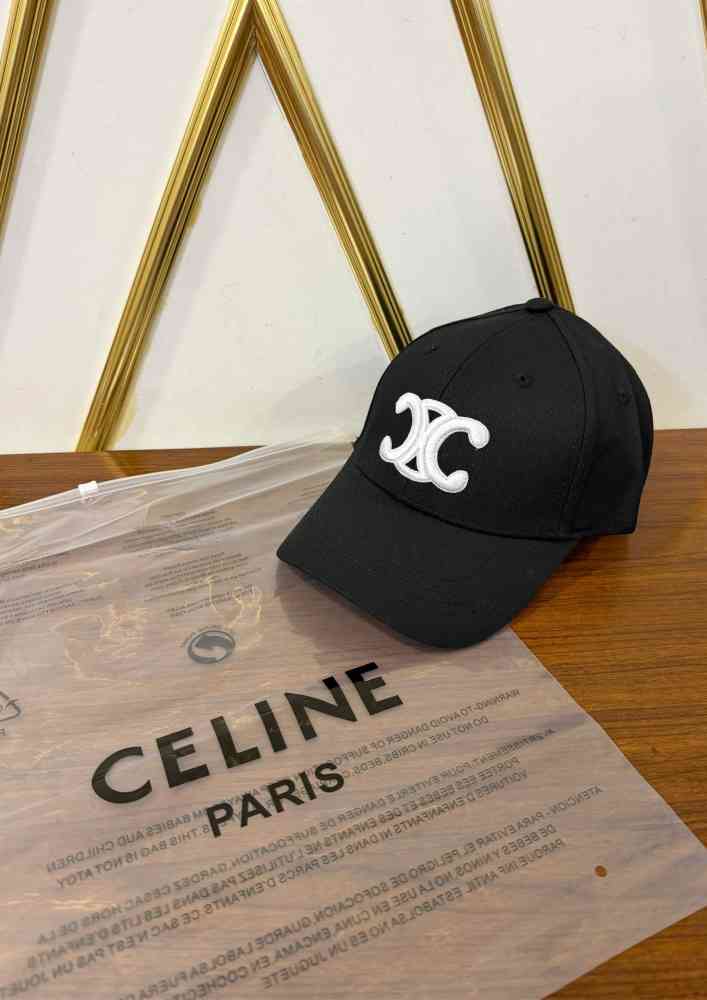 Celine Monogram Black Premium Edition Cashmere Caps-thumb-1