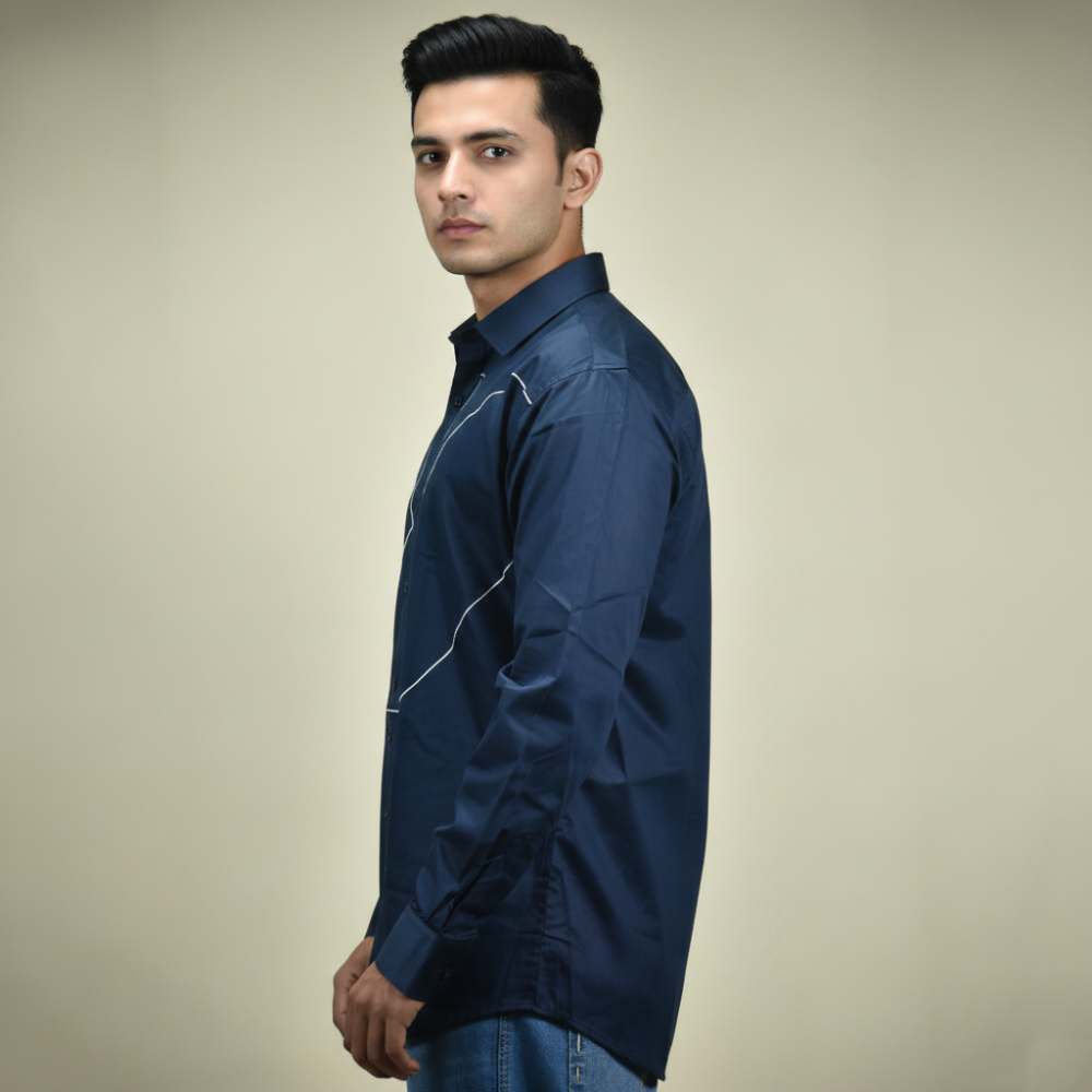 Emporio Armani Navy Blue Premium Quality Shirt-2