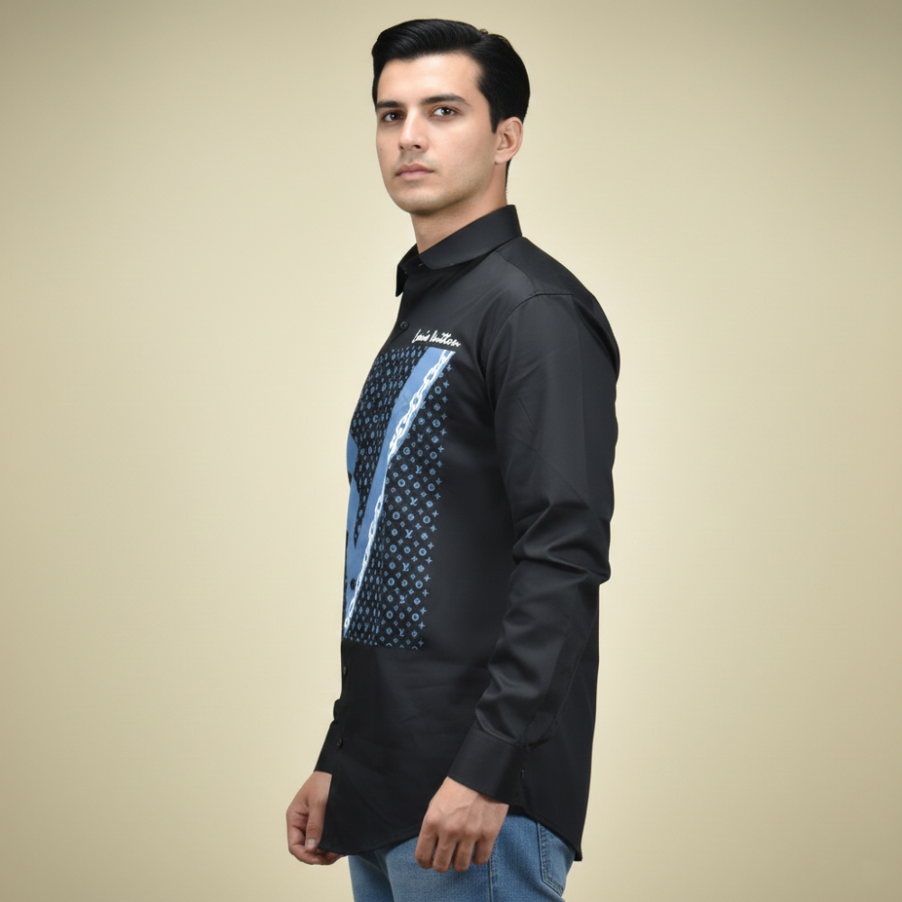 Louis Vuitton Black Premium Quality Shirt-2