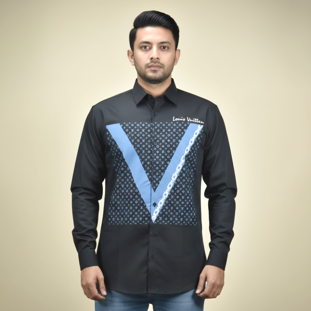 Louis Vuitton Black Premium Quality Shirt-1